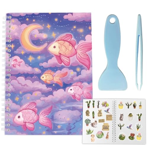 craspire Stickerbuch 40 Seite Lila Fisch Wiederverwendbare Album Aufbewahrung 8,26 x 5,82 Zoll Doppelseitig Wasserdicht Blanko Einklebbares Notizbuch Mit Werkzeugen Für Erwachsene Halter craspire Stickerbuch 40 Seite Lila Fisch Wiederverwendbare Album Aufbewahrung 8,26 x 5,82 Zoll Doppelseitig Wasserdicht Blanko Einklebbares Notizbuch Mit Werkzeugen Für Erwachsene Halter von craspire