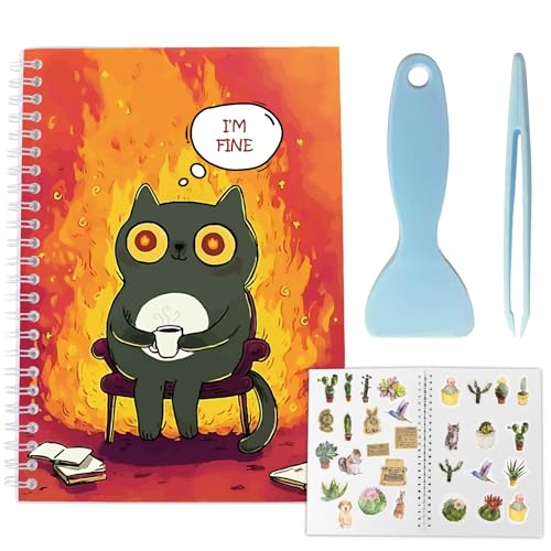 craspire Stickerbuch 40 Seite Süße Schwarze Katze Wiederverwendbare Albumaufbewahrung 8.26x5.82 Zoll Doppelseitig Wasserdicht Blanko Einklebbares Notizbuch Mit Werkzeugen Für Erwachsene craspire Stickerbuch 40 Seite Süße Schwarze Katze Wiederverwendbare Albumaufbewahrung 8.26x5.82 Zoll Doppelseitig Wasserdicht Blanko Einklebbares Notizbuch Mit Werkzeugen Für Erwachsene von craspire