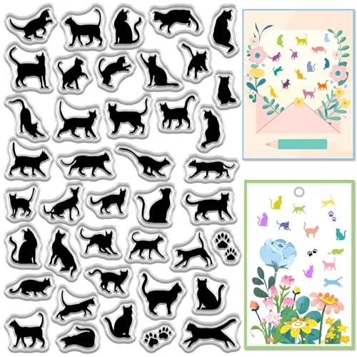 craspire Tier-Stempel Aus Transparentem Gummi, Schwarze Katze, Vintage, Wiederverwendbar, Transparent, Silikon-Stempelsiegel Für DIY, Scrapbooking, Journaling, Kartenherstellung, Dekor, Fotoalbum craspire Tier-Stempel Aus Transparentem Gummi, Schwarze Katze, Vintage, Wiederverwendbar, Transparent, Silikon-Stempelsiegel Für DIY, Scrapbooking, Journaling, Kartenherstellung, Dekor, Fotoalbum von craspire