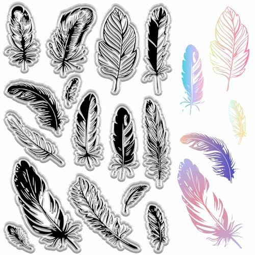 craspire Transparenter Stempel Mit Federmotiv Dekorative Gummistempel Wiederverwendbar PVC Hintergrund Poststempel Transparentes Silikon Stempelsiegel Für DIY Scrapbooking Zubehör Prägepapier Karten craspire Transparenter Stempel Mit Federmotiv Dekorative Gummistempel Wiederverwendbar PVC Hintergrund Poststempel Transparentes Silikon Stempelsiegel Für DIY Scrapbooking Zubehör Prägepapier Karten von craspire