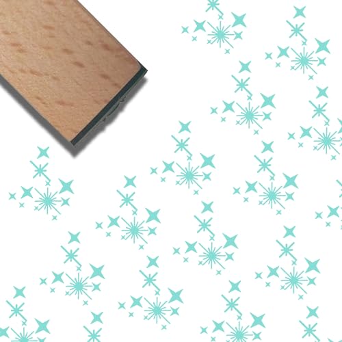 craspire Twinkle Star Holzstempel, 3/5,(5) cm, Hexagramm-Muster, Kleine Mini-Holzstempel, Wiederverwendbar, Vintage-Druck, Für DIY-Bastelarbeiten, Karten, Scrapbooking, Journaling, Alben von craspire