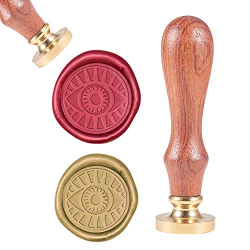CRASPIRE Wachs-Siegel-Stempel, Jahrgang Wachssiegelstempel Agypten Eye Retro Holzstempel Abnehmbar Messingkopf 25 mm Für Hochzeit Umschläge Einladungen Verschönerung von craspire