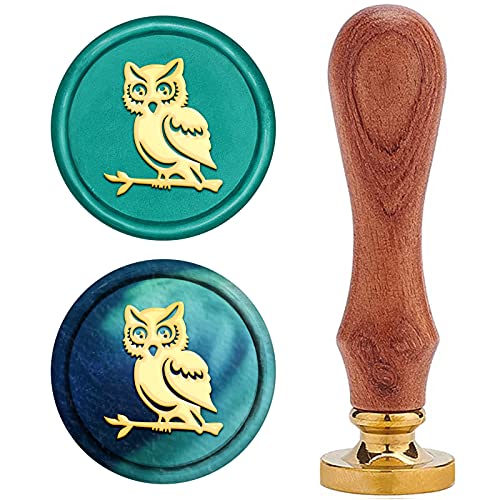 craspire Wachs-Siegel-Stempel, Jahrgang Wachssiegelstempel Eule Retro Holzstempel Abnehmbar Messingkopf 25 mm Für Hochzeit Umschläge Einladungen Verschönerung craspire Wachs-Siegel-Stempel, Jahrgang Wachssiegelstempel Eule Retro Holzstempel Abnehmbar Messingkopf 25 mm Für Hochzeit Umschläge Einladungen Verschönerung von craspire