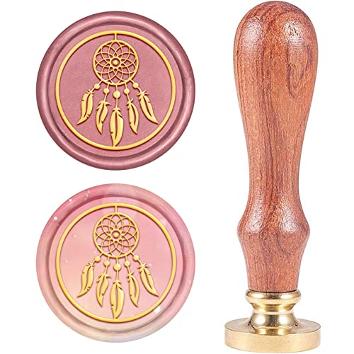 craspire Wachs-Siegel-Stempel, Jahrgang Wachssiegelstempel Traumfänger Retro Holzstempel Abnehmbar Messingkopf 25 mm Für Hochzeit Umschläge Einladungen Verschönerung craspire Wachs-Siegel-Stempel, Jahrgang Wachssiegelstempel Traumfänger Retro Holzstempel Abnehmbar Messingkopf 25 mm Für Hochzeit Umschläge Einladungen Verschönerung von craspire