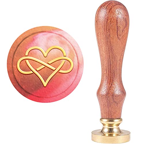 craspire Wachs-Siegel-Stempel, Siegelwachsstempel Herzform Mit Endlosschleife Retro Holzstempel Wachssiegel 25 mm Abnehmbar Messingdichtung Holzgriff Für Umschläge Einladungen Hochzeit Verschönerung craspire Wachs-Siegel-Stempel, Siegelwachsstempel Herzform Mit Endlosschleife Retro Holzstempel Wachssiegel 25 mm Abnehmbar Messingdichtung Holzgriff Für Umschläge Einladungen Hochzeit Verschönerung von craspire