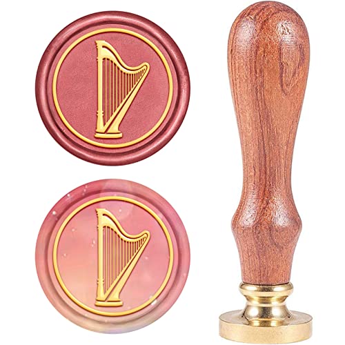 craspire Wachs-Siegel-Stempel, Siegelwachsstempel Orchesterharfe Retro Holzstempel Wachssiegel 25 mm Abnehmbar Messingdichtung Holzgriff Für Umschläge Einladungen Hochzeit Verschönerung Flasche craspire Wachs-Siegel-Stempel, Siegelwachsstempel Orchesterharfe Retro Holzstempel Wachssiegel 25 mm Abnehmbar Messingdichtung Holzgriff Für Umschläge Einladungen Hochzeit Verschönerung Flasche von craspire