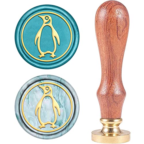 craspire Wachs-Siegel-Stempel, Siegelwachsstempel Pinguinmuster Retro Holzstempel Wachssiegel 25 mm Abnehmbar Messingdichtung Holzgriff Für Umschläge Einladungen Hochzeit Verschönerung craspire Wachs-Siegel-Stempel, Siegelwachsstempel Pinguinmuster Retro Holzstempel Wachssiegel 25 mm Abnehmbar Messingdichtung Holzgriff Für Umschläge Einladungen Hochzeit Verschönerung von craspire