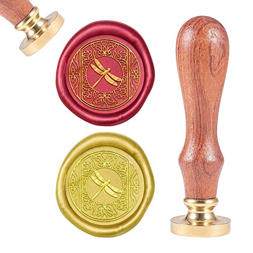 craspire Wachs-Siegel-Stempel Libelle In Blume, Siegellack Stempel Insekt Retro Holzstempel Wachssiegel 25 mm Abnehmbar Messingkopf Holzgriff Für Partyhochzeitseinladungs-Umschlag-Grußkarten craspire Wachs-Siegel-Stempel Libelle In Blume, Siegellack Stempel Insekt Retro Holzstempel Wachssiegel 25 mm Abnehmbar Messingkopf Holzgriff Für Partyhochzeitseinladungs-Umschlag-Grußkarten von craspire