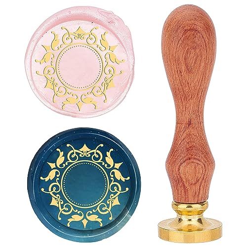 craspire Wachssiegelstempel, Rund, 25 mm, Abnehmbarer Messingkopf, Retro-Vintage-Siegelwachsstempel Mit Holzgriff Für Hochzeit, Party, Weihnachten, Umschläge, Einladungen, Geschenkpapier, Dekoration craspire Wachssiegelstempel, Rund, 25 mm, Abnehmbarer Messingkopf, Retro-Vintage-Siegelwachsstempel Mit Holzgriff Für Hochzeit, Party, Weihnachten, Umschläge, Einladungen, Geschenkpapier, Dekoration von craspire