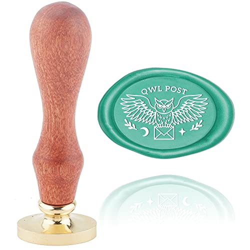 CRASPIRE Wachssiegelstempel Eule Vintage Siegellack Stempel Post Oval Abnehmbarer Messingkopf Siegelstempel Mit Holzgriff Für Hochzeitseinladungen Tag Geschenkpapier CRASPIRE Wachssiegelstempel Eule Vintage Siegellack Stempel Post Oval Abnehmbarer Messingkopf Siegelstempel Mit Holzgriff Für Hochzeitseinladungen Tag Geschenkpapier von craspire