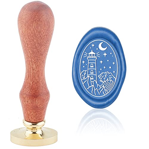 craspire Wachssiegelstempel Wellen Vintage Siegellackstempel Leuchtturm Oval Abnehmbarer Messingkopf Siegelstempel Mit Holzgriff Für Hochzeitseinladungen Tag Geschenkpapier craspire Wachssiegelstempel Wellen Vintage Siegellackstempel Leuchtturm Oval Abnehmbarer Messingkopf Siegelstempel Mit Holzgriff Für Hochzeitseinladungen Tag Geschenkpapier von craspire