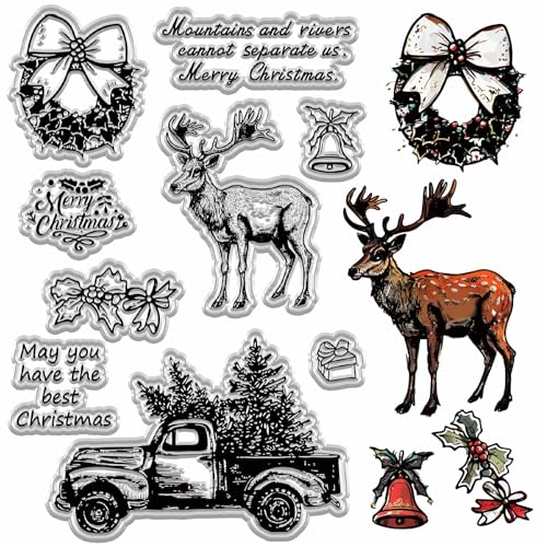 craspire Weihnachtsstempel Aus Transparentem Gummi Mit Stechpalmenkranz Kiefern Grußwort Rentier Wiederverwendbarer Transparenter Silikon Siegelstempel Für Weihnachten Winter Feiertage craspire Weihnachtsstempel Aus Transparentem Gummi Mit Stechpalmenkranz Kiefern Grußwort Rentier Wiederverwendbarer Transparenter Silikon Siegelstempel Für Weihnachten Winter Feiertage von craspire