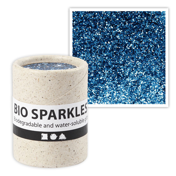 Bio-Glitter in Blau, 10g, 100% plastikfrei von Creativ Company