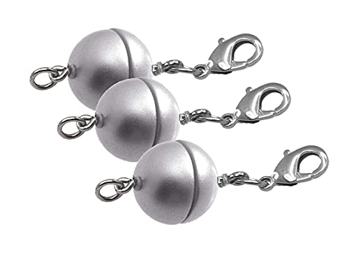 Creative-Beads Magnetverschluss für Schmuck und Halsketten, Kugel, rund 10mm 3 Stück mit Edelstahlkarabiner Verschluß für Halsketten und Schmuck Creative-Beads Magnetverschluss für Schmuck und Halsketten, Kugel, rund 10mm 3 Stück mit Edelstahlkarabiner Verschluß für Halsketten und Schmuck von Creative-Beads