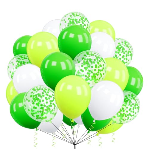 30 Stück Luftballons Packung Grün, Hellgrün & Weiß Luftballons 10 Zoll Luftballons, Latex Ballons Geburtstag Party Ballon Dekoration für Hochzeit Babyparty Abschlussfeier Jubiläum von creative balloons