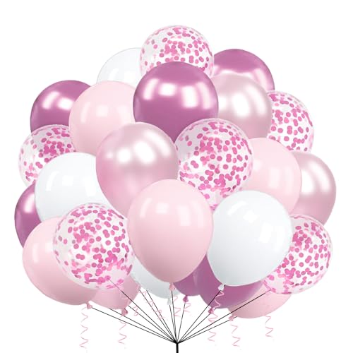 30 Stück Luftballons Rosa Chrom, Pastell Rosa & Weiß Luftballons 10 Zoll Luftballons, Latex Ballons Geburtstag Party Ballon Dekoration für Hochzeit Baby Shower Abschlussfeier Jubiläum von creative balloons