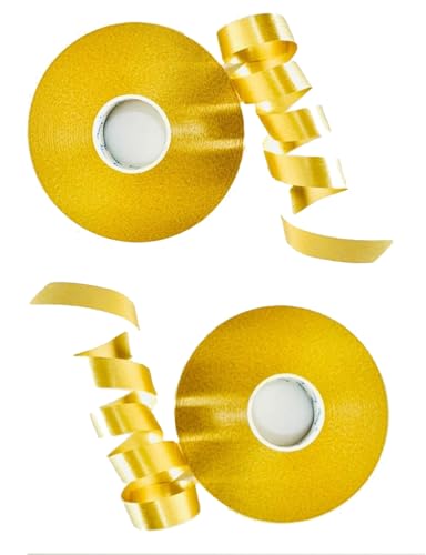 Ballonband, goldfarben, 10 mm, Ringelband, gekräuselt, Ballonschnur, dekoratives Band für Geschenkverpackungen, Schleife für Hochzeit, Party, Festival, Handwerk, 50 Meter Ballonband, goldfarben, 10 mm, Ringelband, gekräuselt, Ballonschnur, dekoratives Band für Geschenkverpackungen, Schleife für Hochzeit, Party, Festival, Handwerk, 50 Meter von creative balloons