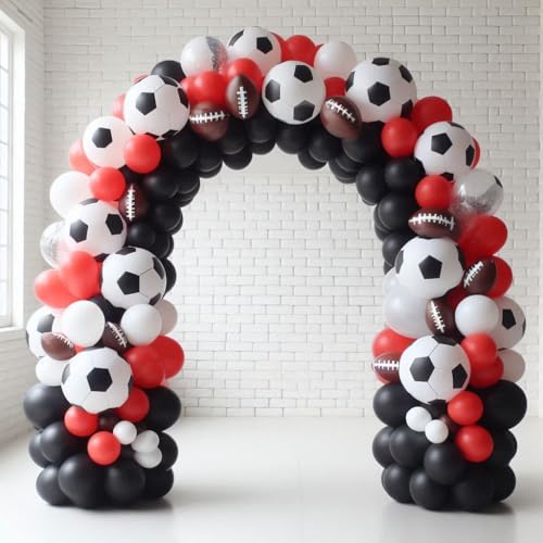 Ballonbogen-Set, 45 Stück, Ballon-Bogen-Girlande mit Zubehör, Fußballballons für Jungen, Mädchen, Geburtstag, Hochzeit, Babyparty, Valentinstag, Fußball, Party-Dekoration Ballonbogen-Set, 45 Stück, Ballon-Bogen-Girlande mit Zubehör, Fußballballons für Jungen, Mädchen, Geburtstag, Hochzeit, Babyparty, Valentinstag, Fußball, Party-Dekoration von creative balloons