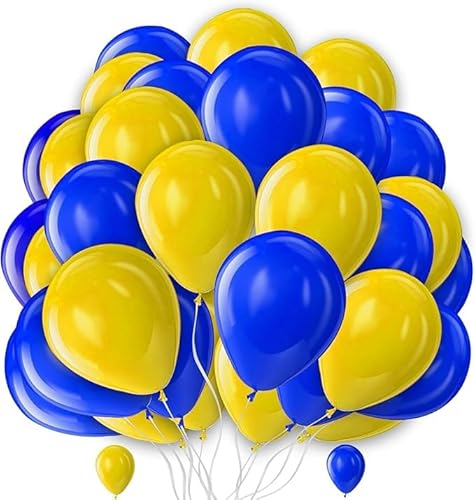 Blaue und gelbe Luftballons, 25 Stück, 12,7 cm, königsblau und gelb, Latex-Luftballons für Kinder, Jungen, Weltraummann, Geburtstag, Abschluss, Jahrestag, Party-Dekorationen Blaue und gelbe Luftballons, 25 Stück, 12,7 cm, königsblau und gelb, Latex-Luftballons für Kinder, Jungen, Weltraummann, Geburtstag, Abschluss, Jahrestag, Party-Dekorationen von creative balloons