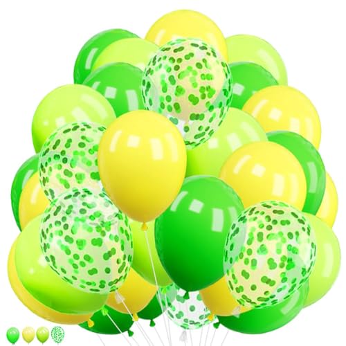 Gelbe grüne Luftballons, 30 Stück, 25,4 cm, Limettengrün, Gelb, Konfetti-Latex-Luftballons für Mädchen, Frauen, Geburtstag, Babyparty, Brautparty, Dschungel, Hawaii, Hochzeit, Verlobung, Gelbe grüne Luftballons, 30 Stück, 25,4 cm, Limettengrün, Gelb, Konfetti-Latex-Luftballons für Mädchen, Frauen, Geburtstag, Babyparty, Brautparty, Dschungel, Hawaii, Hochzeit, Verlobung, von creative balloons
