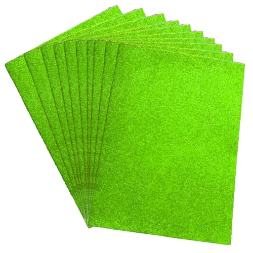 Glitzer-Schaumstoffplatten, A4, Grün, glänzend, einfach zu schneiden, Bastel-Schaumstoff-Pads, Kartenherstellung, Verzierungen, Scrapbooking, 5 Stück Glitzer-Schaumstoffplatten, A4, Grün, glänzend, einfach zu schneiden, Bastel-Schaumstoff-Pads, Kartenherstellung, Verzierungen, Scrapbooking, 5 Stück von creative balloons