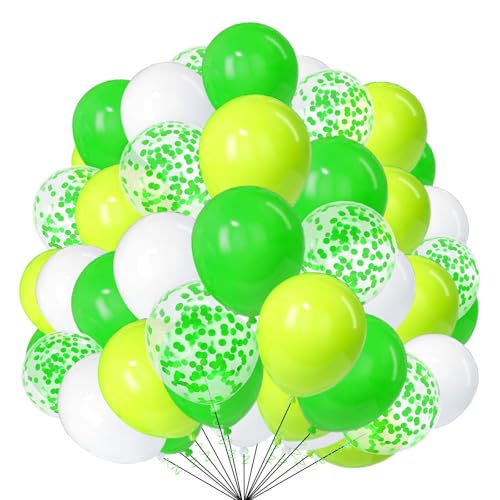 Grüne Party-Luftballons, 30 Stück, 25,4 cm, dunkelgrün, limettengrün, weiße Latex-Luftballons und Konfetti-Ballons für grüne Themen-Geburtstag, Dschungelsafari-Party, St. Patrick's Day Dekoration Grüne Party-Luftballons, 30 Stück, 25,4 cm, dunkelgrün, limettengrün, weiße Latex-Luftballons und Konfetti-Ballons für grüne Themen-Geburtstag, Dschungelsafari-Party, St. Patrick's Day Dekoration von creative balloons