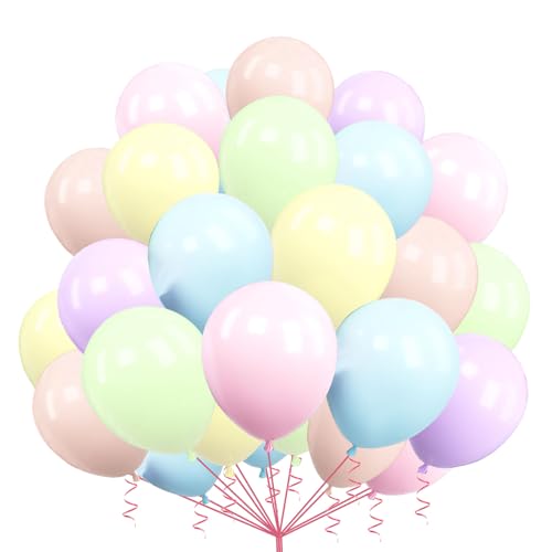Luftballons in Regenbogenfarben, Pastellfarben, 25,4 cm, Latex-Luftballons, Geburtstagsparty, Ballon-Dekoration für Hochzeit, Babyparty, Abschlussfeier, Jahrestag, 30 Stück Luftballons in Regenbogenfarben, Pastellfarben, 25,4 cm, Latex-Luftballons, Geburtstagsparty, Ballon-Dekoration für Hochzeit, Babyparty, Abschlussfeier, Jahrestag, 30 Stück von creative balloons