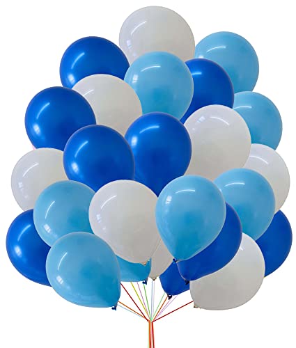 Party Luftballons 5 Zoll 10 Zoll Luftballons Bogen Set Weiß Blau Hellblau Combo Ballons für Party Dekoration 30 Stück Luftballons Helium Set Hochzeit Geburtstag Party Dusche Dekoration von creative balloons