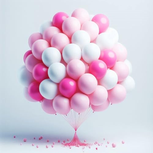 Pink-weiße Luftballons, 30 Stück, 25,4 cm, Hot Pink Ballons und weiße Ballons für Kinder, Mädchen, Frauen, Geburtstag, Verlobung, Antrag, Hochzeitsdekoration Pink-weiße Luftballons, 30 Stück, 25,4 cm, Hot Pink Ballons und weiße Ballons für Kinder, Mädchen, Frauen, Geburtstag, Verlobung, Antrag, Hochzeitsdekoration von creative balloons