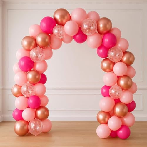 Rosa & Roségold Ballonbogen Kit 50 Pack Hot Pink Metallic Rose Gold & Konfetti Ballons für Baby Shower Junggesellinnenabschied Brautdusche Geburtstag Dekorationen DIY Ballon Girlande Kit Mädchen Damen Rosa & Roségold Ballonbogen Kit 50 Pack Hot Pink Metallic Rose Gold & Konfetti Ballons für Baby Shower Junggesellinnenabschied Brautdusche Geburtstag Dekorationen DIY Ballon Girlande Kit Mädchen Damen von creative balloons