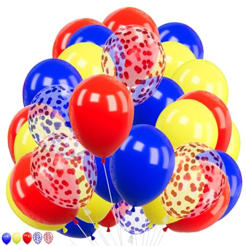Rot-blau-gelbe Luftballons, 30 Stück, 25,4 cm, königsblau, Latex-Konfetti-Ballons für Kinder, Männer, Frauen, Geburtstag, Karneval, Babyparty, Hochzeit, Abschlussfeier, Party-Dekorationen Rot-blau-gelbe Luftballons, 30 Stück, 25,4 cm, königsblau, Latex-Konfetti-Ballons für Kinder, Männer, Frauen, Geburtstag, Karneval, Babyparty, Hochzeit, Abschlussfeier, Party-Dekorationen von creative balloons