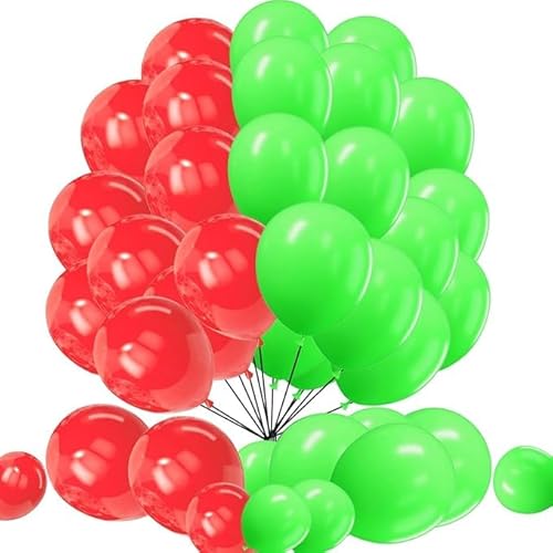 Rot-grüne Luftballons, 25 Stück, 25 cm, rote und grüne Party-Luftballons, dekorative Latex-Luftballons für Weihnachten, Geburtstag, Party, Hochzeit, Verlobung, Dekoration Rot-grüne Luftballons, 25 Stück, 25 cm, rote und grüne Party-Luftballons, dekorative Latex-Luftballons für Weihnachten, Geburtstag, Party, Hochzeit, Verlobung, Dekoration von creative balloons