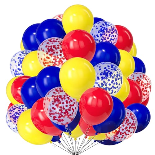 Rote, blaue, gelbe Luftballons, 30 Stück, 25,4 cm, rot, gelb, königsblau, Konfetti-Latex-Luftballons für Kindergeburtstag, Babyparty, Hochzeit, Karneval, Verlobung, Abschlussfeier, Pfotenabschluss, Rote, blaue, gelbe Luftballons, 30 Stück, 25,4 cm, rot, gelb, königsblau, Konfetti-Latex-Luftballons für Kindergeburtstag, Babyparty, Hochzeit, Karneval, Verlobung, Abschlussfeier, Pfotenabschluss, von creative balloons