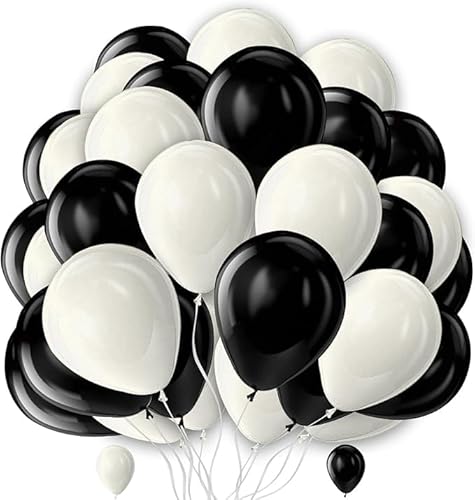 Schwarze und weiße Luftballons, 25 Stück, 12,7 cm, für Männer und Frauen, Brautschmuck, Babyparty, Verlobung, Jahrestag, Hochzeit, Valentinstag, Abschlussfeier, Ruhestand, Party-Dekoration Schwarze und weiße Luftballons, 25 Stück, 12,7 cm, für Männer und Frauen, Brautschmuck, Babyparty, Verlobung, Jahrestag, Hochzeit, Valentinstag, Abschlussfeier, Ruhestand, Party-Dekoration von creative balloons