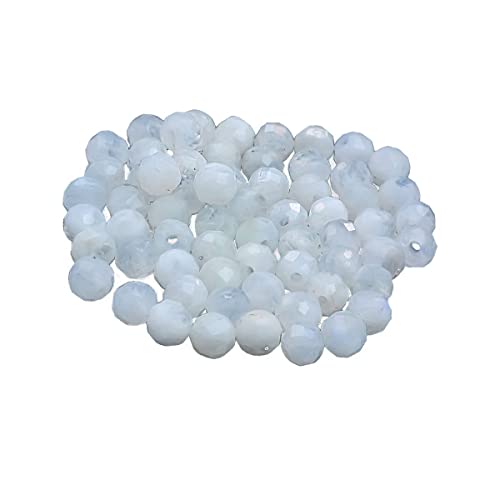 Creative-Beads Edelsteinperle 3mm Mondstein facettiert, ca. 50 Perlen zum auffädeln Halsketten und Schmuck selber machen von Creative-Beads