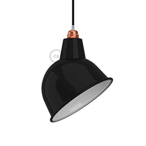 creative cables Lampenschirm Broadway aus lackiertem Metall mit E27-Anschluss - Schwarz creative cables Lampenschirm Broadway aus lackiertem Metall mit E27-Anschluss - Schwarz von creative cables