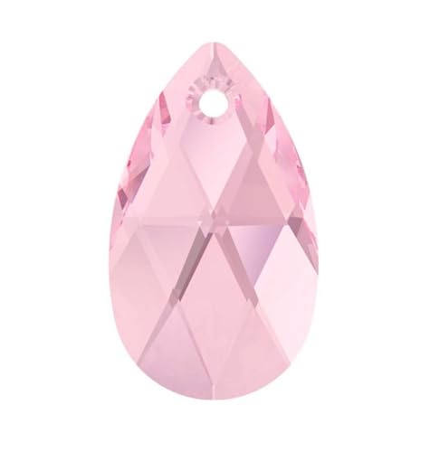 CCE-3 Tschechische facettierte Kristallglas-Birnen-Kronleuchter-Anhänger, lose Perlen, Sonnenfänger, 22 mm groß, Oktober-Geburtsstein für DIY-Schmuckherstellung, 20 Stück von creative club
