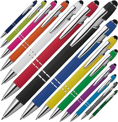creativgravur - 1000x Kugelschreiber mit Gravur | Montea - personalisierter Stift mit Touchpen und Softtouch - Werbekugelschreiber mit Wunschtext & Logo - hochwertiger Kulli in verschiedenen Farben von creativgravur