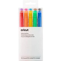 cricut™ Regenbogenfarben Glitzer-Gelstifte für Schneideplotter 10 St. farbsortiert (rot, orange, gelb, grün, blau, violett, pink, hellblau, braun, schwarz), 10 St. von cricut™