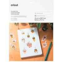 cricut™ bedruckbare Aufkleberfolie für Schneideplotter silber 21,0 x 29,7 cm,  10 St. von cricut™