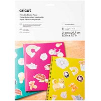 cricut™ bedruckbares Aufkleberpapier für Schneideplotter weiß,  8 St. von cricut™