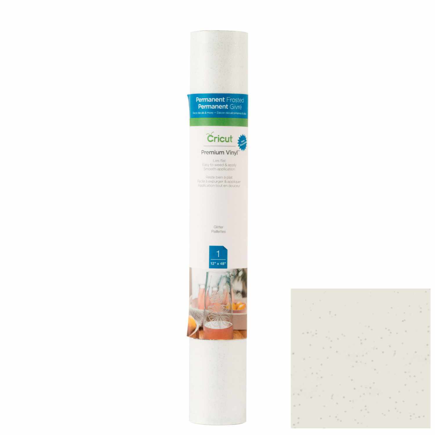 cricut Premium Vinyl Permanent 30,5x122 cm Frosted Glitter von cricut