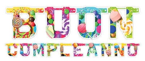 cromo Happy Birthday Girlande Candy XL 280 x 15 cm cromo Happy Birthday Girlande Candy XL 280 x 15 cm von cromo