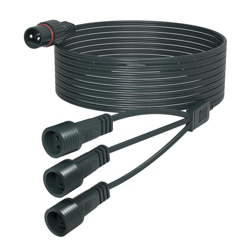 cshare Lichterkette Verlängerung Verteiler 10M, 1 zu 3 Y Splitter Verteiler und Verlängerungskabel 2 Pin IP65 Wasserdicht, für Eiszapfen G40 Kugel Weihnachtsbaum Lichterkette Außen Innen cshare Lichterkette Verlängerung Verteiler 10M, 1 zu 3 Y Splitter Verteiler und Verlängerungskabel 2 Pin IP65 Wasserdicht, für Eiszapfen G40 Kugel Weihnachtsbaum Lichterkette Außen Innen von cshare