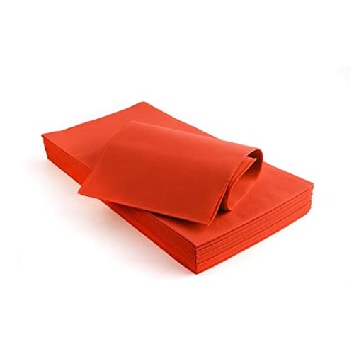 cubex professional Tischdecken aus TNT, Vliesstoff, Größe 100 x 100 cm, ideal für die Gastronomie in verschiedenen Farben (100, rot) von cubex professional