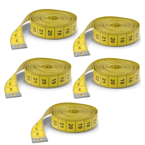 5 Bände Maßband Körpe 200cm/79 Zoll, 2 in 1 - Massband Maßband cm + INCH Schneidermaßband, Doppelseitige Measuring Tape Flexible Bandmaß 5 Bände Maßband Körpe 200cm/79 Zoll, 2 in 1 - Massband Maßband cm + INCH Schneidermaßband, Doppelseitige Measuring Tape Flexible Bandmaß von cuhostki