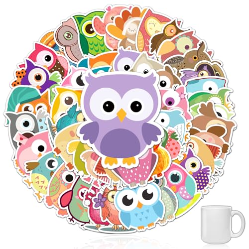 Eule Aufkleber, 50 Stück Tiere Sticker Set, Lebendige Eulen Aufkleber, Cute Cartoon Sticker, Wasserdicht Vinyl Aufkleber, Für Laptop, Skateboard, Scrapbook, Trinkflasche, Handy, Tagebuch Eule Aufkleber, 50 Stück Tiere Sticker Set, Lebendige Eulen Aufkleber, Cute Cartoon Sticker, Wasserdicht Vinyl Aufkleber, Für Laptop, Skateboard, Scrapbook, Trinkflasche, Handy, Tagebuch von cuhostki
