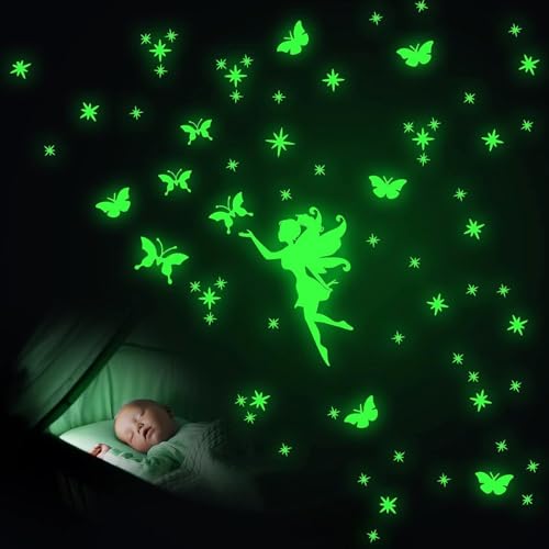 Feen Leuchtender Wandaufkleber, 2 Stück Schmetterlings Wandaufkleber, Leuchtsterne Selbstklebend Wandtattoo, Baby-Kinderzimmer, Schlafzimmer Dekoration Feen Leuchtender Wandaufkleber, 2 Stück Schmetterlings Wandaufkleber, Leuchtsterne Selbstklebend Wandtattoo, Baby-Kinderzimmer, Schlafzimmer Dekoration von cuhostki