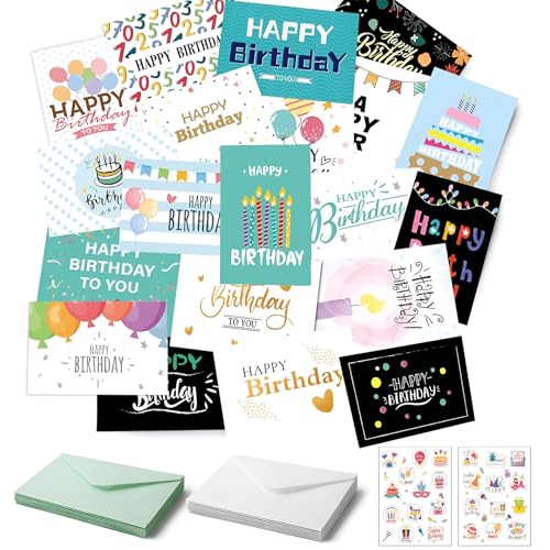 Geburtstagskarte, 24 Stück 3d Geburtstagskarte, Happy Birthday Grußkarte, Klappkarten, Inklusive Naturkuvert, Für Als Gedenkgeschenke, Handgefertigte Diy-Produkte Usw Geburtstagskarte, 24 Stück 3d Geburtstagskarte, Happy Birthday Grußkarte, Klappkarten, Inklusive Naturkuvert, Für Als Gedenkgeschenke, Handgefertigte Diy-Produkte Usw von cuhostki