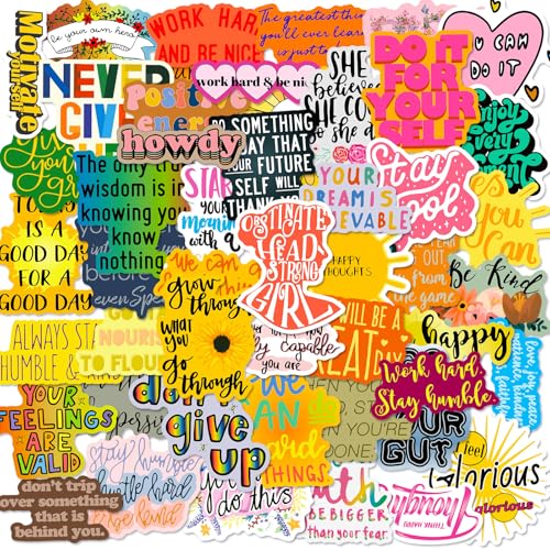 Motivation Aufkleber, 100 Stück Schöne Aufkleber, Wasserdichte Sticker, Aufkleber Selbstklebend, Für Laptop,Wasserflaschen,Scrapbooking,Mappen, Kinder Erwachsene Basteln Geschenke von cuhostki